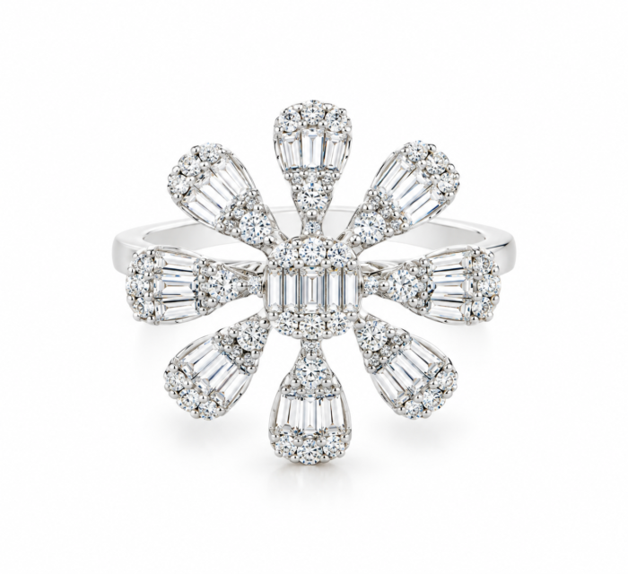 Blooming Brilliance Diamond Floral Ring