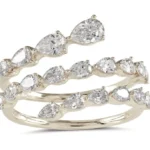 Eternal Spark Pear-Shaped Diamond Spiral Ring