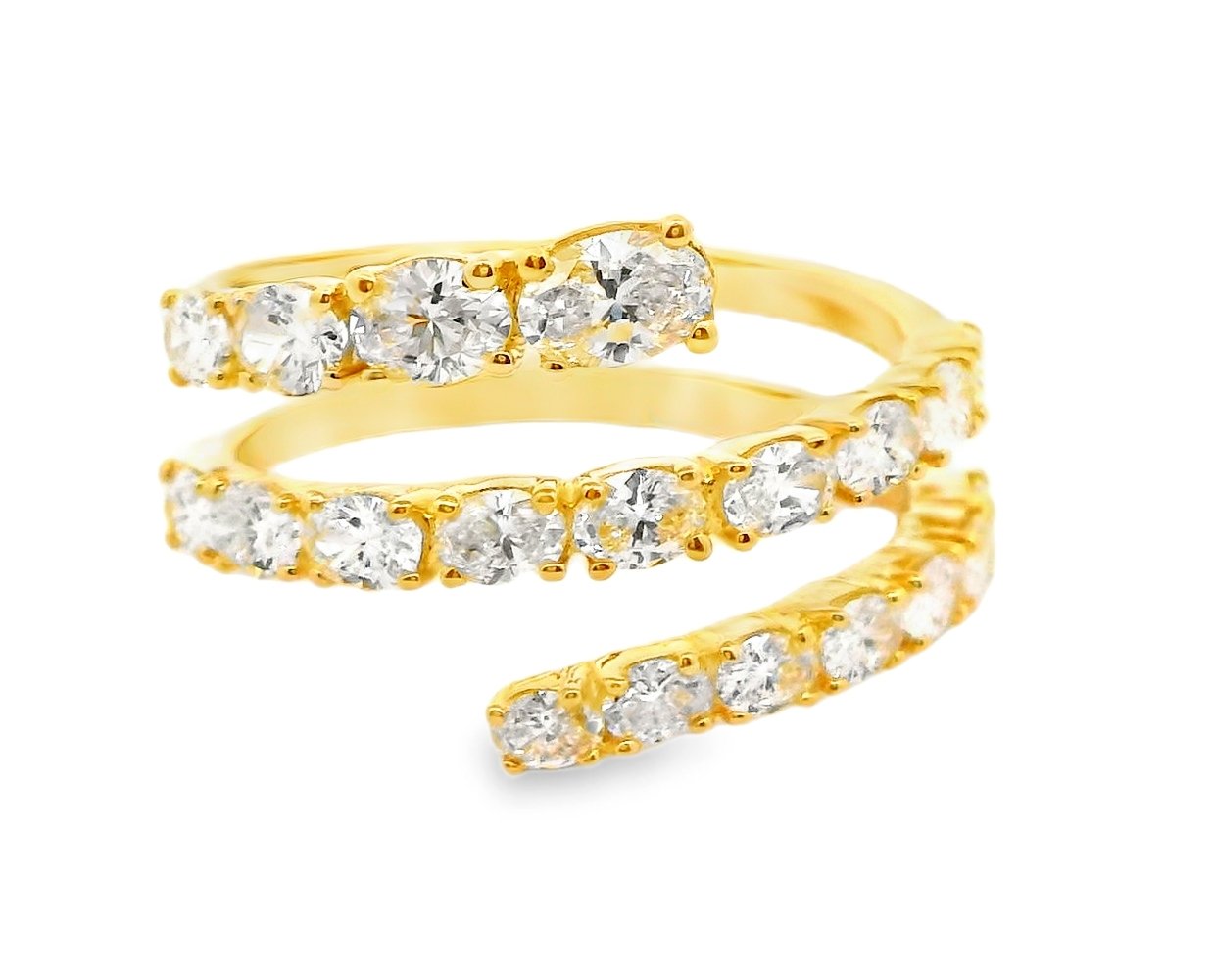 Twilight Radiance Diamond Spiral Ring