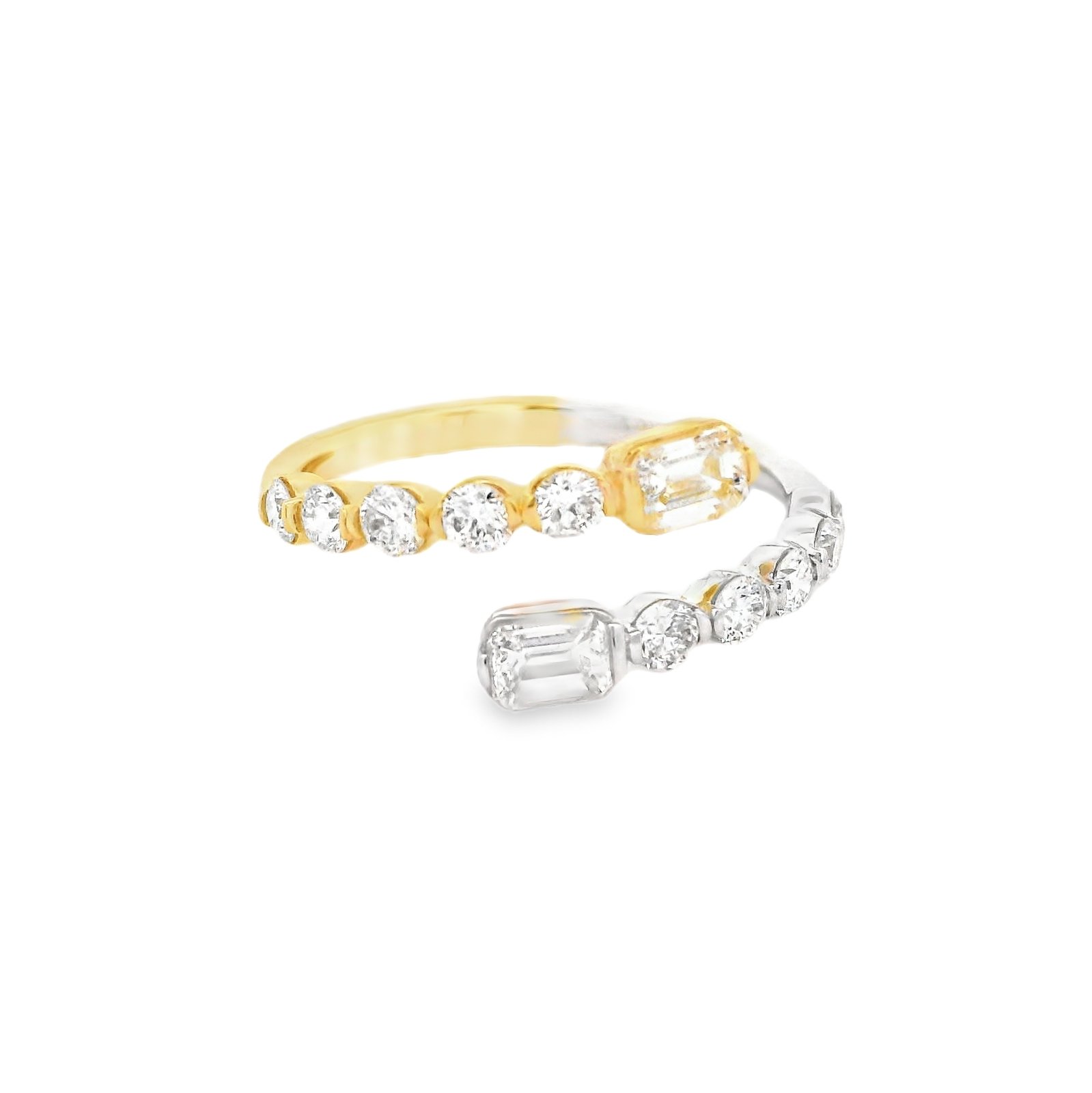 Harmony Twist Two-Tone Diamond Wrap Ring