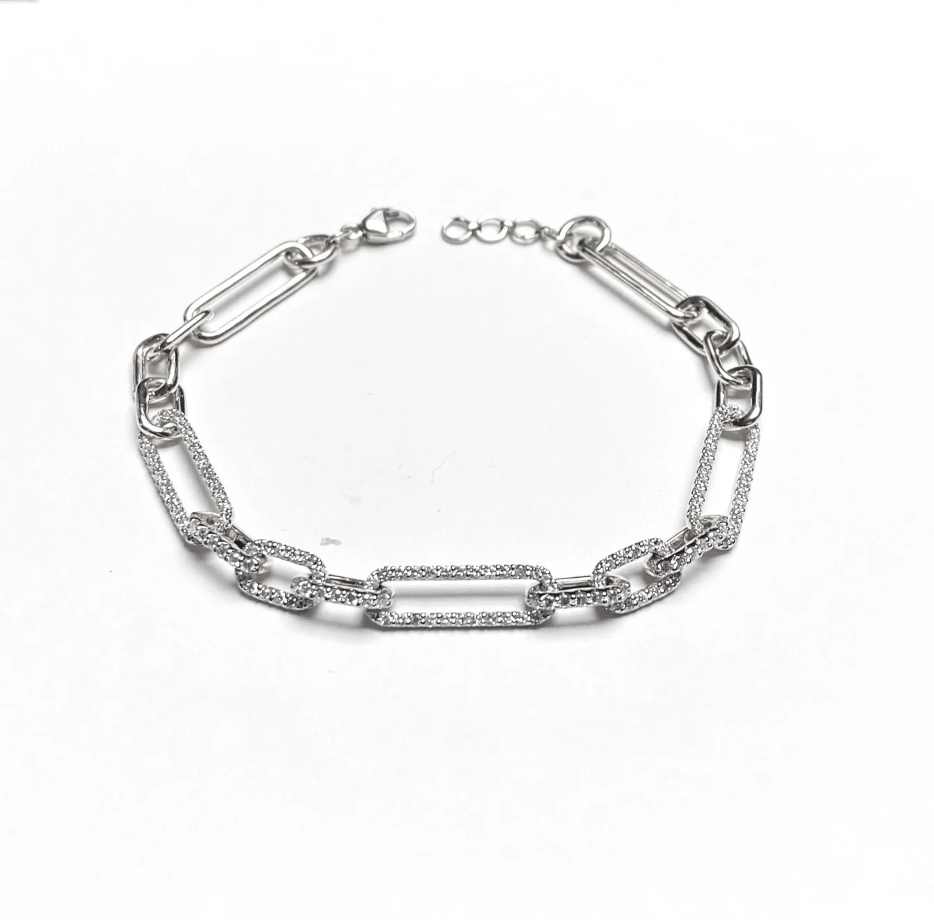 Starlight Sparkle Diamond Paperclip Link Bracelet