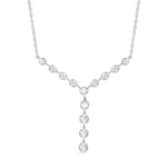 Diamond Y-Shaped Drop Pendant Necklace