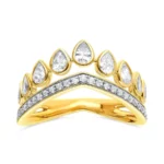 Royal Teardrop Diamond Crown Ring