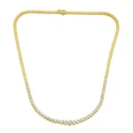 Graduated Diamond Half-Tennis Necklace in 14K Yellow Gold