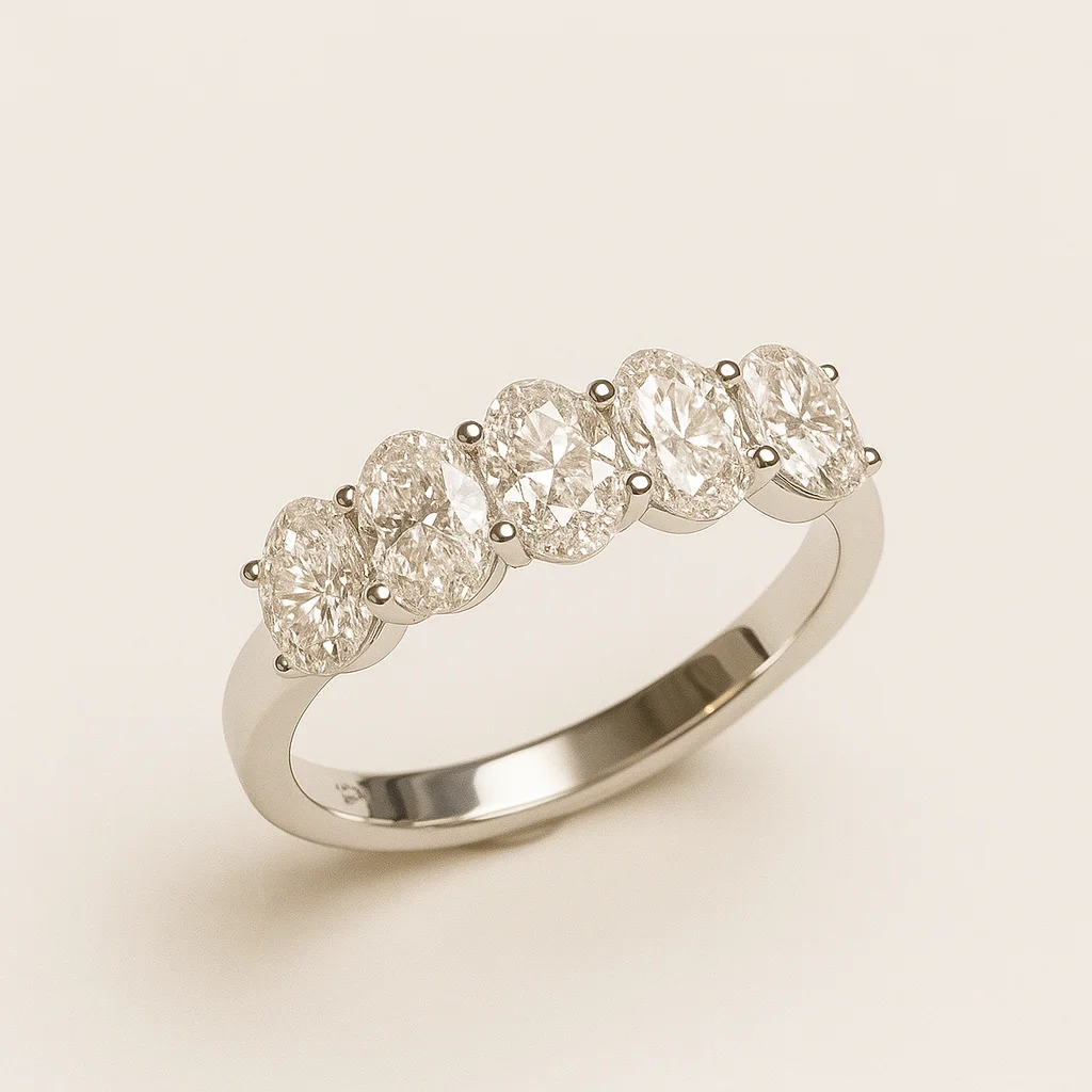 Five-Stone Oval Diamond Anniversary Band LGD