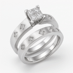 Princess-Cut Quad Diamond Bridal Set