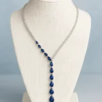 Sapphire and Diamond Drop Y-Necklace