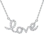 Diamond “Love” Script Necklace