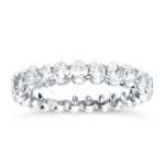 Oval Cut Diamond Eternity Band in 14K White Gold