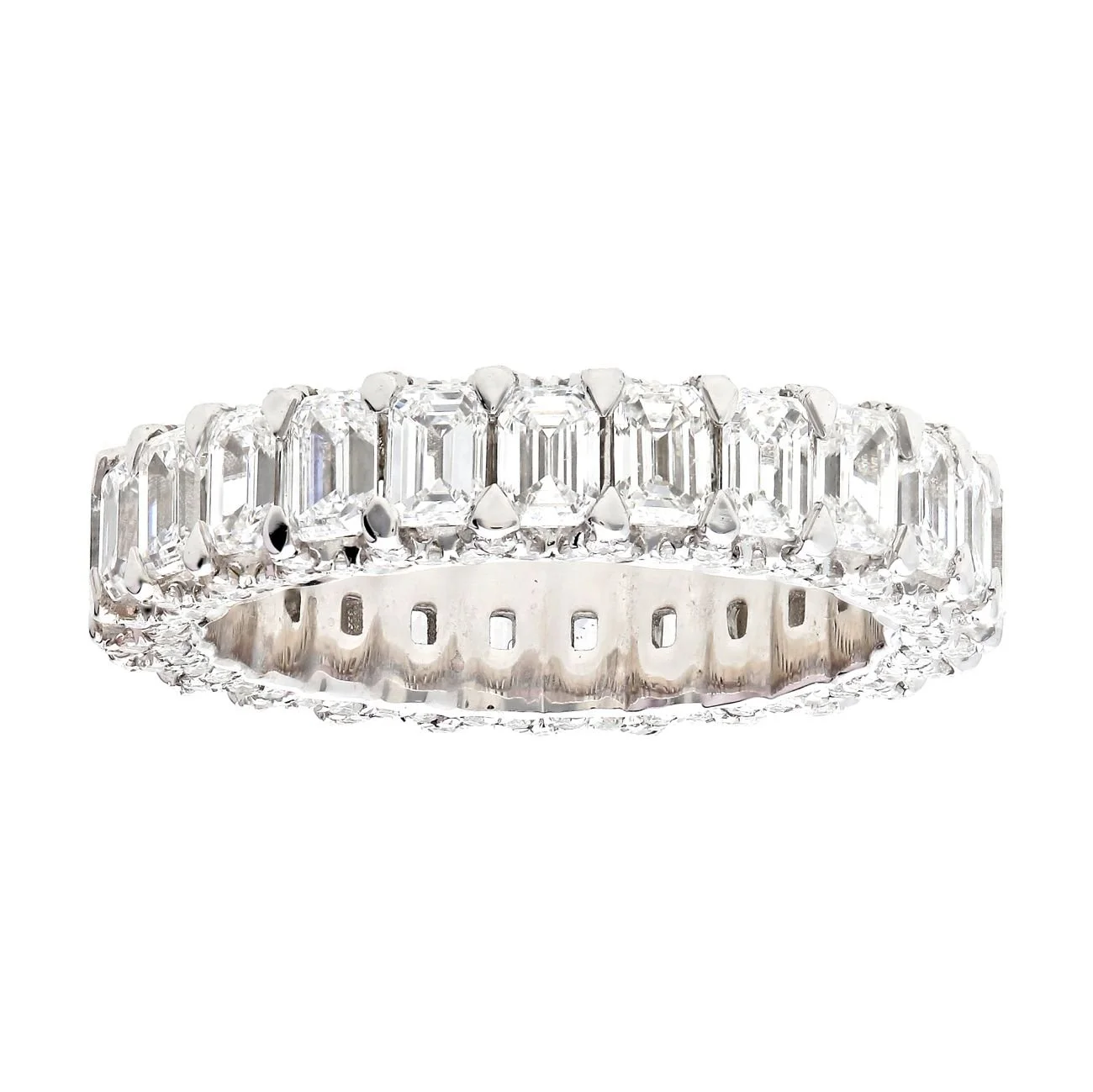 Emerald-Cut Diamond Eternity Band in 14K White Gold