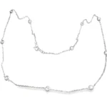 Bezel-Set Diamond Station Necklace