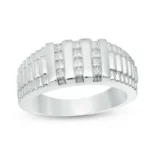 Men’s Vertical Channel-Set Diamond Engagement Ring