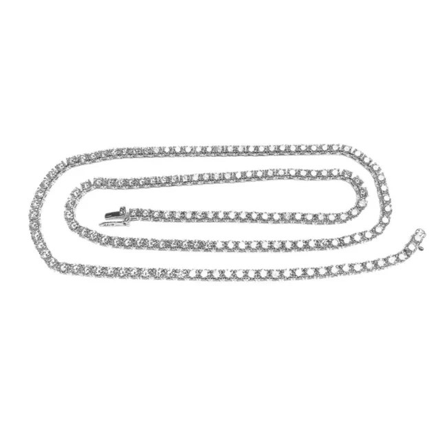 Luxury Diamond Tennis Necklace in 14K White Gold