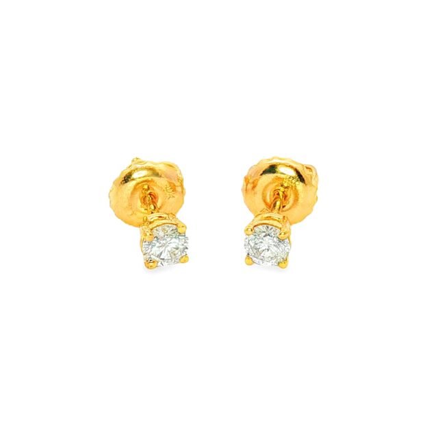 Classic Solitaire Diamond Stud Earrings