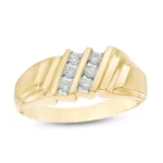 Men’s Double-Row Diamond Statement Ring