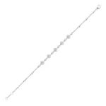 Diamond Minimal Floral Station Bracelet