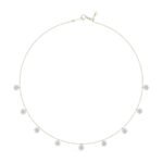 Diamond Floral Station Necklace