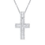 Diamond Pavé Cross Pendant Necklace