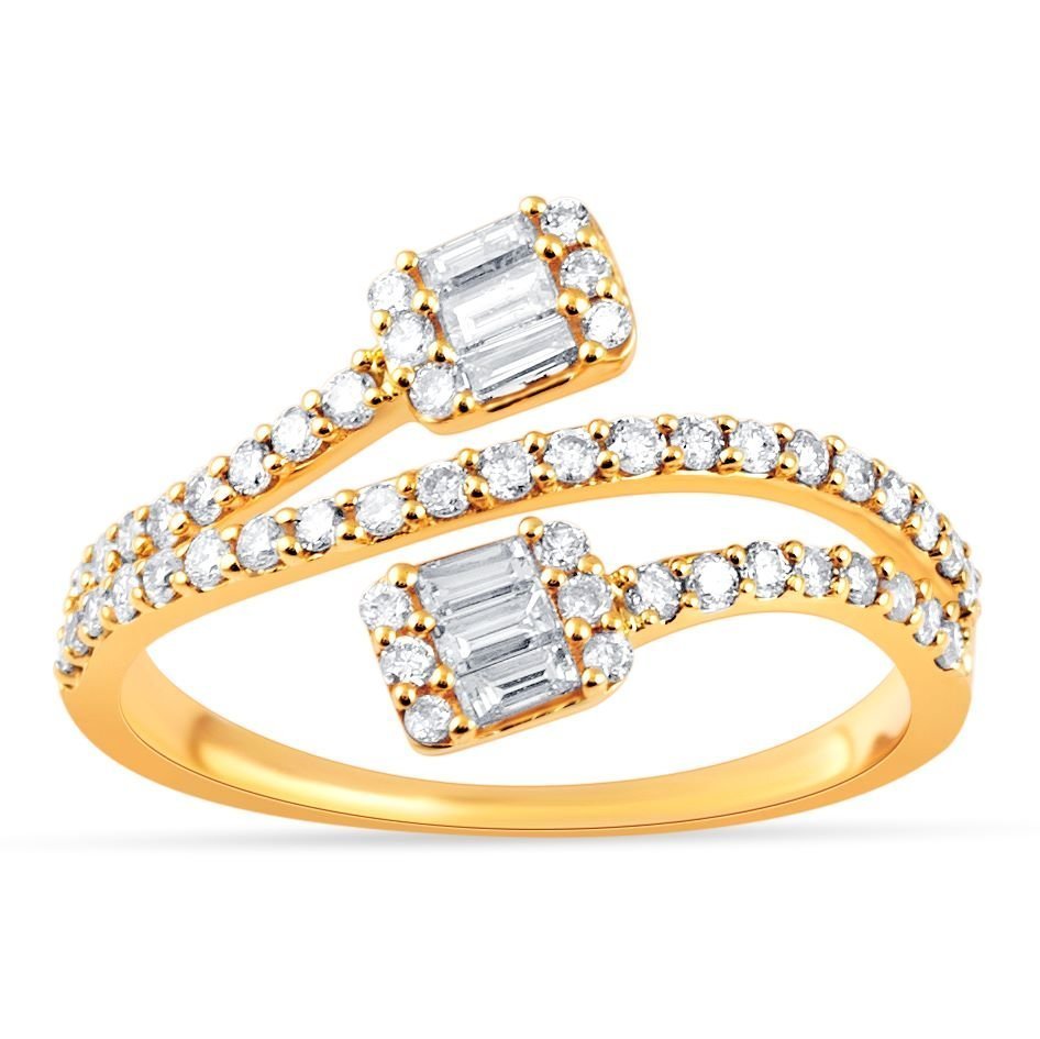 Yellow Gold Open Wrap Diamond Ring