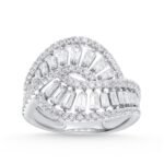 Baguette & Pavé Diamond Statement Ring