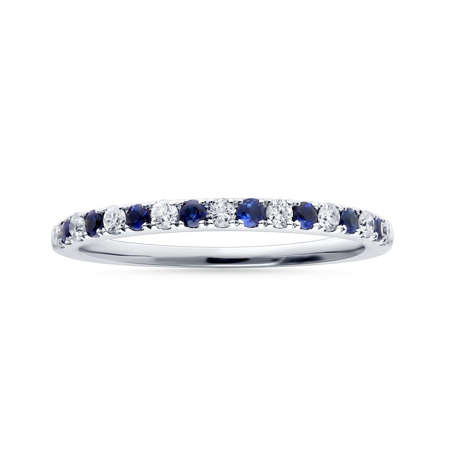 Sapphire & Diamond Alternating Band