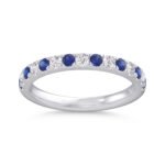 Sapphire & Diamond Alternating Band