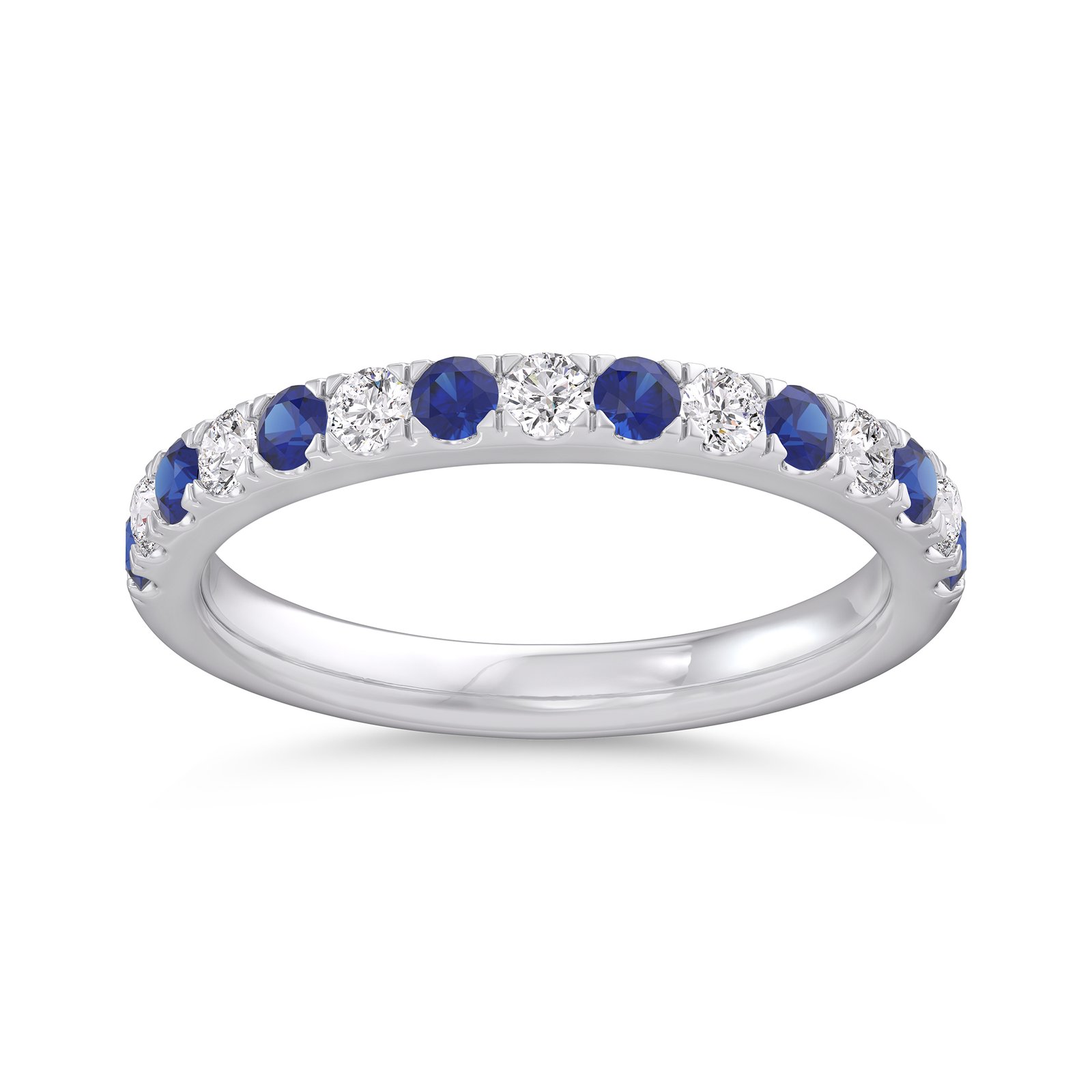 Sapphire & Diamond Alternating Band