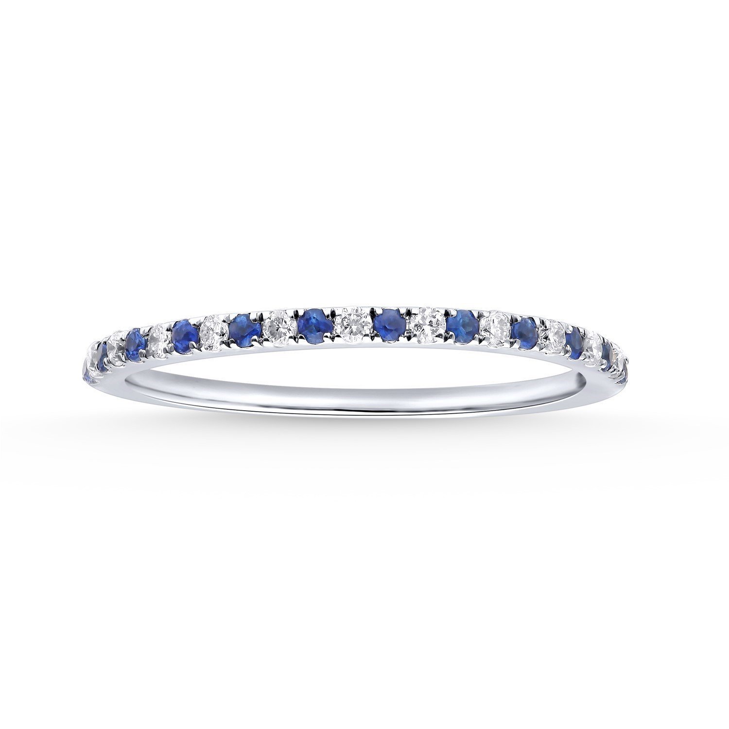 Gemstone & Diamond Alternating Band