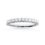 White Gold Round Diamond Half Eternity Band
