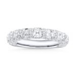 White Gold Emerald-Cut Diamond Eternity Band