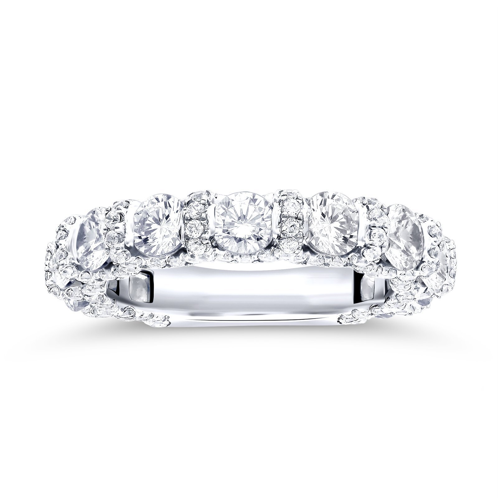 White Gold Round Diamond Eternity Band