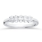 Shared Prong Oval Diamond Five-Stone Anniversary Ring