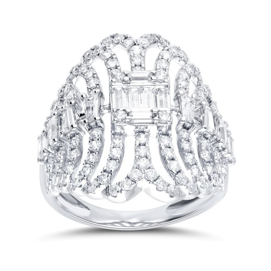 Architectural Baguette Diamond Statement Ring