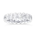 Bezel Shared Prong Oval Diamond Eternity Band