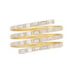 Multi-Row Baguette Diamond Wrap Ring