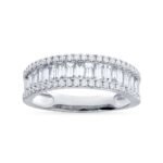 Baguette & Round Channel-Set Diamond Eternity Band
