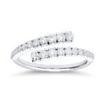 Round Diamond Bypass Wrap Ring