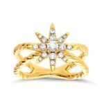 Diamond Starburst Statement Ring