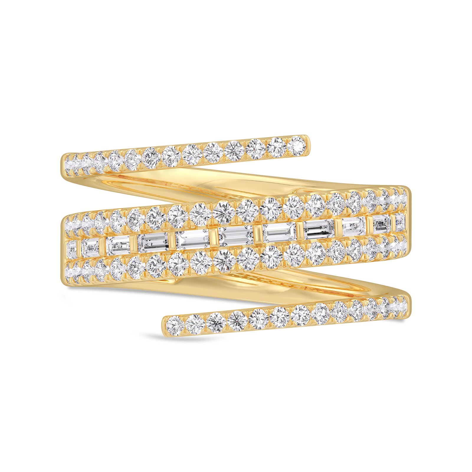 Multi-Row Diamond Wrap Ring