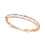 Double Row Diamond Bangle Bracelet