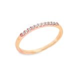 Rose Gold Diamond Accent Band