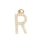 Diamond Initial “R” Pendant
