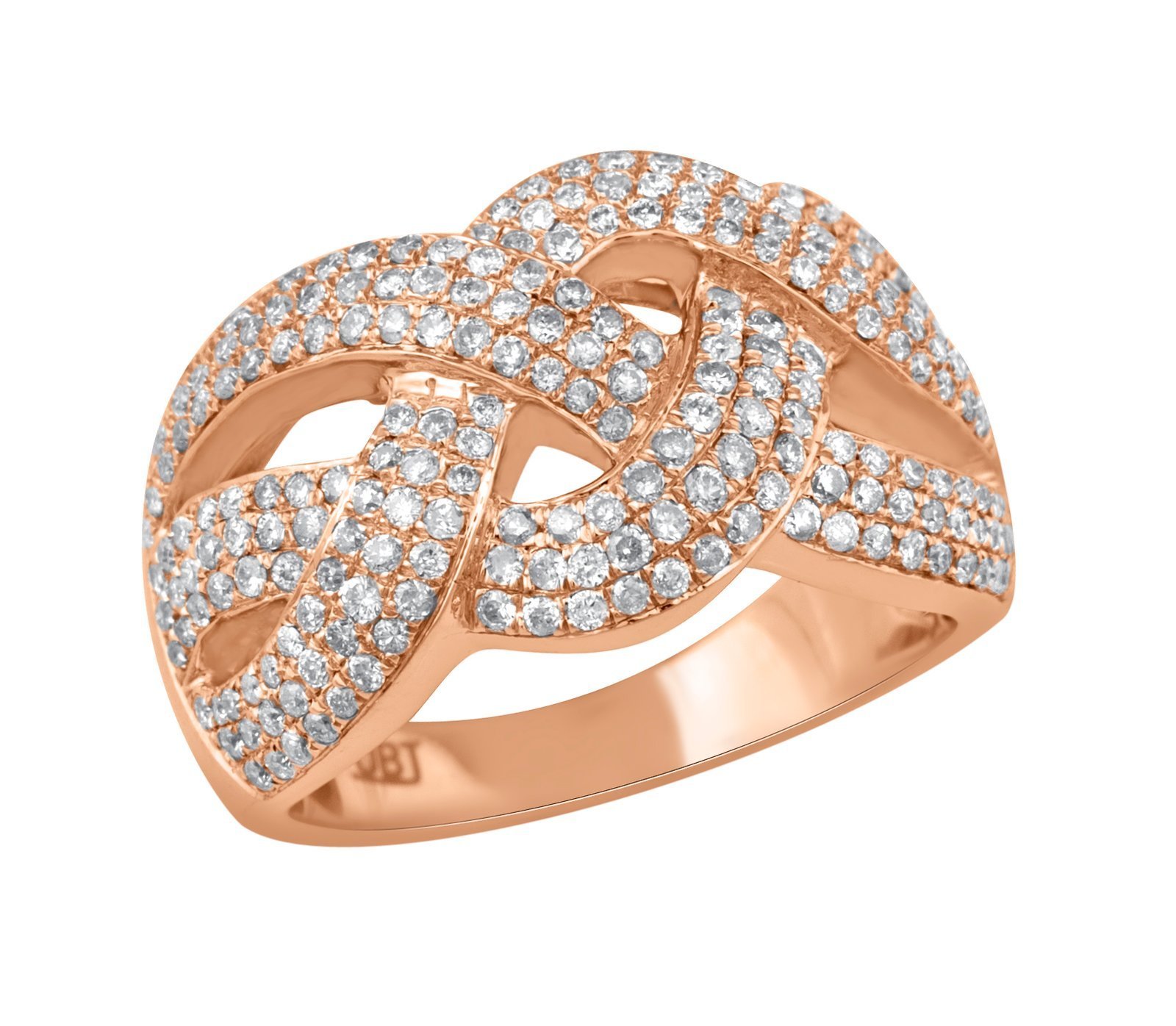 Interwoven Pavé Diamond Knot Ring
