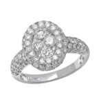 White Gold Double Halo Diamond Engagement Ring