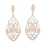 Filigree Diamond Teardrop Chandelier Earrings