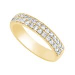 Double-Row Diamond Eternity Band with Milgrain Detail