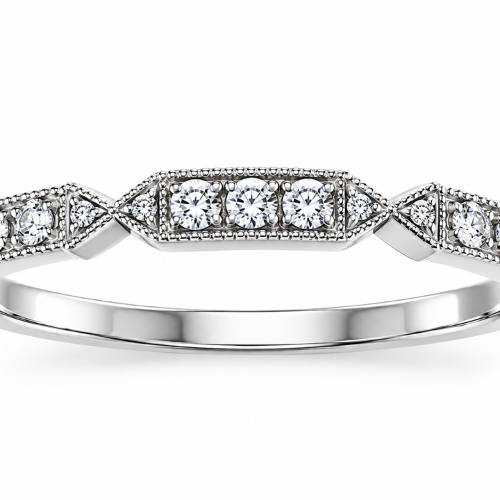 Three-Stone Station Diamond Band