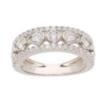 Diamond Pear & Round Alternating Band