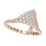 Pavé Diamond Fashion Ring in Yellow Gold