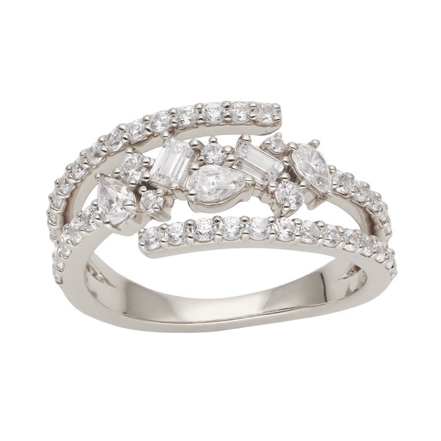Mixed-Cut Diamond Crossover Cluster Ring